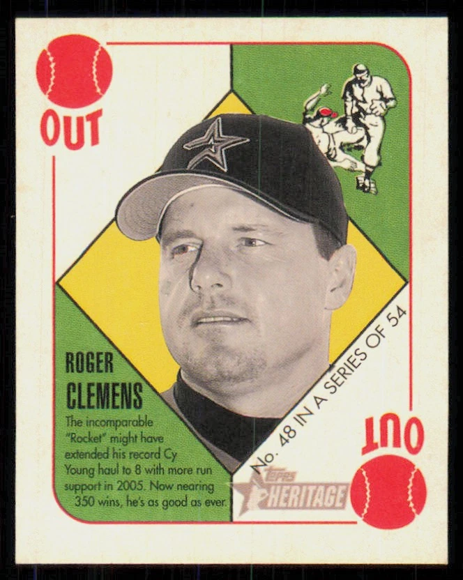 2005 Bowman Heritage Topps 1951 Mini Red Backs Roger Clemens #48 - Image 1 of 2