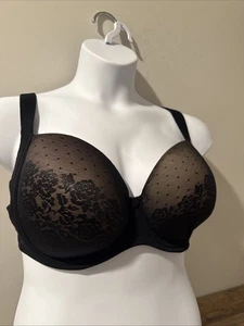 Soma 38G Underwire Bra Black Lace Mesh  Comfort Straps Stunning Support Full Cov - Picture 1 of 10