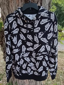 🔥 Nike Swoosh SPTCAS All Over Print Gr. M Hoodie Nike Logo Kapuzenpullover🔥 - Bild 1 von 6
