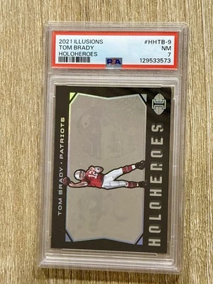 2021 Panini Illusions #HHTB-9 Tom Brady HoloHeroes Refractor SP case hit - Image 1 of 2
