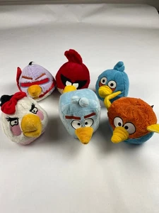 Angry Birds Plush Lot of 6 - Red Bird, Blue Bird, Chuck - Picture 1 of 20