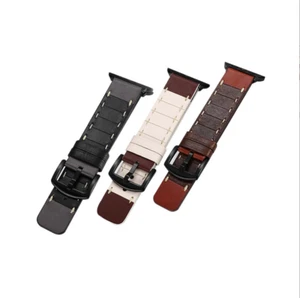 Premium Leather Watch Band for Apple Watch 7/6/5/4/3/2, 38-45mm, Quick Releas - Picture 1 of 9