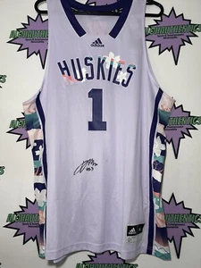 JJ MANDAQUIT SIGNED WASHINGTON HUSKIES BASKETBALL JERSEY *PROOF* UTAH PREP - Picture 1 of 4