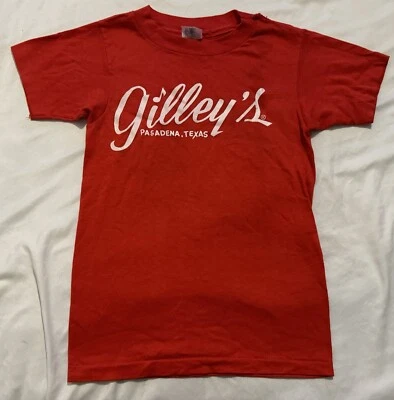 Camiseta Vintage Años 80 Gilley’s Pasadena Texas Bar YOUTH M (10-12) Puntada Única Foto 1 de 4