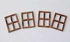 Set di 4 finestre in legno accessori per presepi, diorami altri hobby