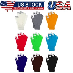 9 Pairs Winter Touch Screen Gloves For Men Women Stretch Knitted Texting Gloves - Picture 1 of 8