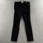 Frame Womens Jeans Black Size 31 Le Skinny De Jeanne Anke Mid Rise Cotton Blend