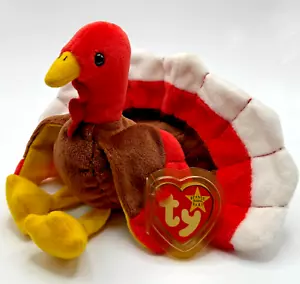 Ty Beanie Baby Gobbles The Turkey 1996 5th Gen Swing Tag 6th Gen Tush Tag Stamp - Picture 1 of 15