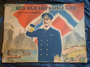 KING HAAKON VII OF NORWAY IN GREAT BRITAIN WWII PHOTOGRAPH BOOK, EXTREMELY RARE! - Picture 1 of 15