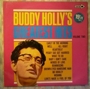 UK IMPORT!! Buddy Holly's Greatest Hits Vol 2 LP Coral Records CPS 47 STEREO - Picture 1 of 5