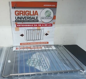 griglia estensibile da 39 a 60 cm cromata ideale per forni frigo e barbecue - Foto 1 di 1