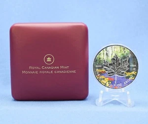 Canada Coin $5 2014 Silver Maple Leaf Spring Forest 1 Oz Proof With Box BU 02017 - Picture 1 of 3