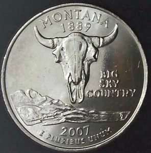2007-P 25C State Quarter Montana BU CLAD 20uc0225-2 - Picture 1 of 2