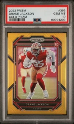 Drake Jackson 2022 Panini Prizm GOLD PRIZM RC POP 1  #d / 10  PSA 10🔥🔥🔥🔥 - Image 1 of 3