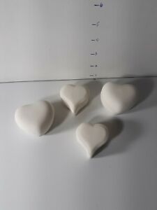 Ceramic Bisque-Ready to Paint- Valentine Heart Boxes Lot of 4. #103
