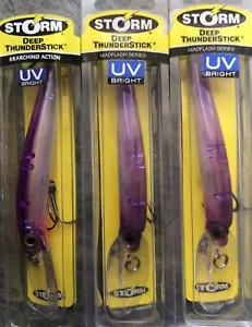 3 STORM THUNDERSTICK DEEP CRANKBAIT 4 3/8" 5/8OZ Ghost Purple UV T4 - Picture 1 of 1