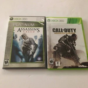 XBOX 360 Video Game Lot Assassins Creed Call of Duty Case Manuals - Picture 1 of 4