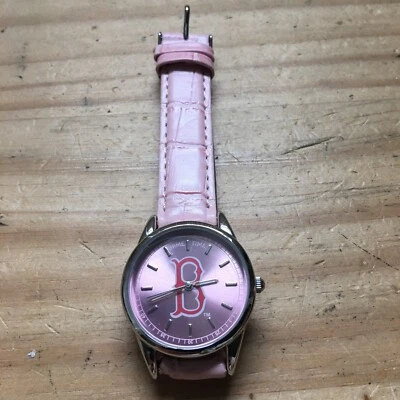 2007 Game Time Boston Red Sox Womens Wristwatch With Pink Leather Band - Image 1 of 4