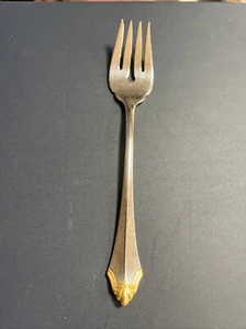 Oneida Community GOLDEN KENWOOD Stainless Gold Accent Silverware Salad Fork New - Picture 1 of 5