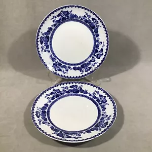 PV08649 Antique Royal Doulton Blue White VERONICA 7 1/4" Tea / Dessert Plate 2pc - Picture 1 of 5