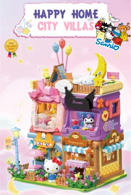 ✅ Official Sanrio Characters Happy Home City Villas Building Block Sets Toy NEW - Image 1 of 4
