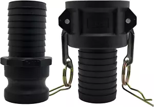 Camlock Fittings 2 Inch Type C & E Polypropylene Cam and Groove Hose Fitting Kit - Picture 1 of 12