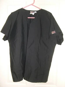 ScrubZone Unisex V-neck Scrub Short Sleeve Top Black Size XL - Picture 1 of 2