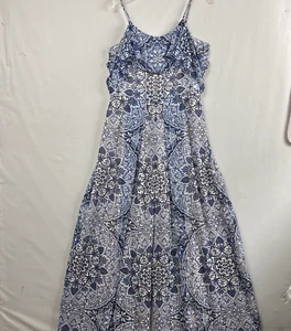 Tommy Hilfiger Jumpsuit Women's Sz 12 Floral Maxi Romper Flowy Wide Leg chiffon - Picture 1 of 18