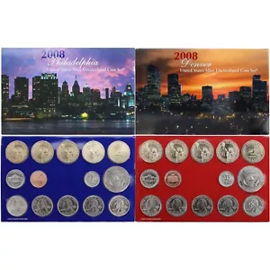 2008 P&D Mint Set Brilliant Uncirculated US with COAs (28 Coin Set) - Picture 1 of 5