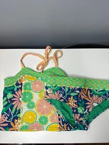 Wild Flowers Daisy Print Tankini Swimsuit Size 8 girls Kids Swim - Picture 1 of 8