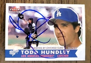 TODD HUNDLEY Signed 2001 Fleer Tradition #131 Los Angeles Dodgers Card Autograph - Picture 1 of 2