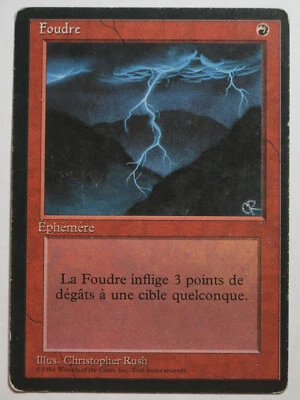 Lightning Bolt French FBB/Foreign Black Bordered played ** - Image 1 of 2