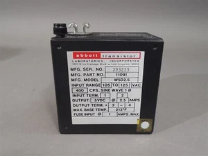 Abbott 11091 Transistor Model W5D2.5 Input:115VAC 400Hz. Output: 5VDC@2.5A NEW - Picture 1 of 4