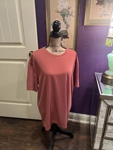 "Camiseta elegante modal suave Calvin Klein texturizada calce suelto cobre L 48"" 29""" - Imagen 1 de 12