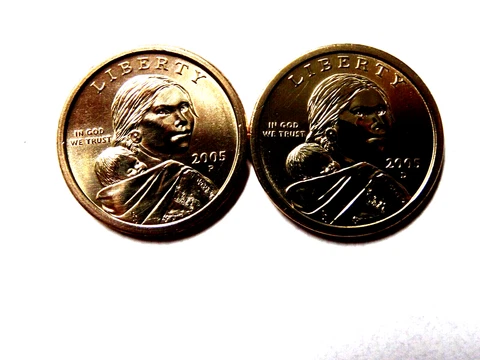 2005 P D NATIVE AMERICAN SACAGAWEA UNC HALF DOLLARS  ITEM #67R Cover