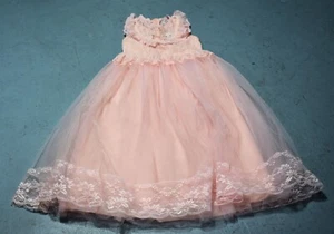 Just Couture dress girls 7 pink tulle zipper lace sleeveless - Picture 1 of 4