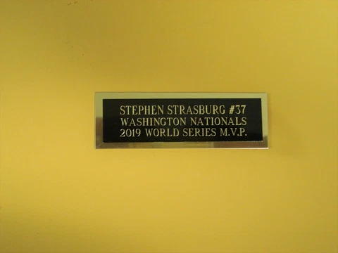 Stephen Strasburg Nationals Nameplate For A Signed Baseball Ball Card Plaque 1X3 Cover
