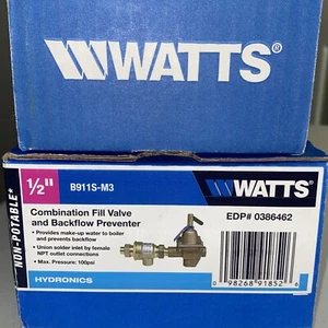 Watts 1/2” Combination Fill Valve And Backflow Preventer 0386462 Female NPT New - Picture 1 of 13