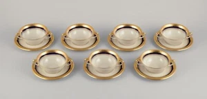 Hutschenreuther, Germany. Seven bouillon cups and saucers in porcelain. - Picture 1 of 7