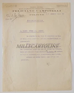 STABILIMENTO TIPOGRAFICO FELICIANO CAMPITELLI FOLIGNO - Carta Intestata 1933 - Picture 1 of 2