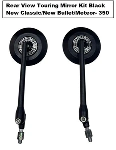 Kit de espejo retrovisor Fit Royal Enfield Touring negro para nuevo clásico/nuevo Bullet/Meteor 350 - Imagen 1 de 5