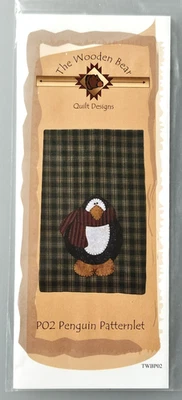 The Wooden Bear ~ Penguin ~ Tea Towel Patternlet Applique Pattern P02 New 2005 - Image 1 of 2