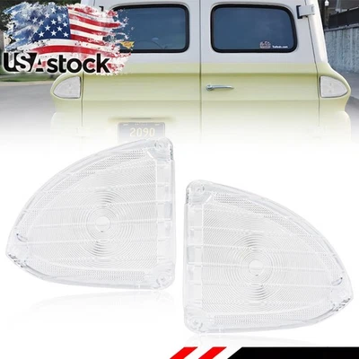 2X Lentes de lanterna traseira transparente para 1960-1966 Chevy e GMC painel caminhão subúrbanos - Imagem 1 de 4