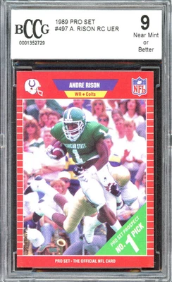 1989 Pro Set Andre Rison # 497 BCCG 9 - Image 1 of 2
