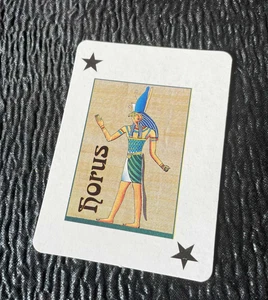 Tarjeta de juego individual de faraón Horus antiguo dios halcón comodín Alejandría Egipto - Imagen 1 de 2