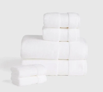 Quince Turkish Classic Bath Towel Bundle 6 pc WHITE - Image 1 of 4