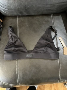 NWT SKIMS Signature Swim Onyx Black Plunge Bikini Top Women's Large L - Picture 1 of 3