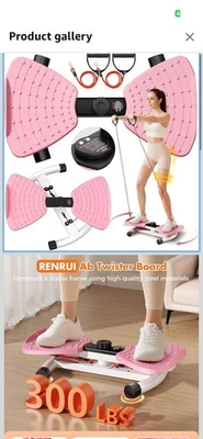 RENRUI Waist Twister Machine ferramenta de exercício fitness, Ab Twister Board com o Sm - Imagem 1 de 4