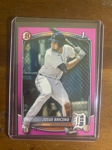 2025 1er réfracteur Bowman Paper Josue Briceno 7/175 Detroit Tigers - Photo 1/2