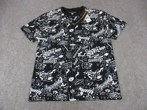Screenshot Shirt Mens XL Black Graffiti All Over Print Streetwear Graphic Tee - Picture 1 of 9